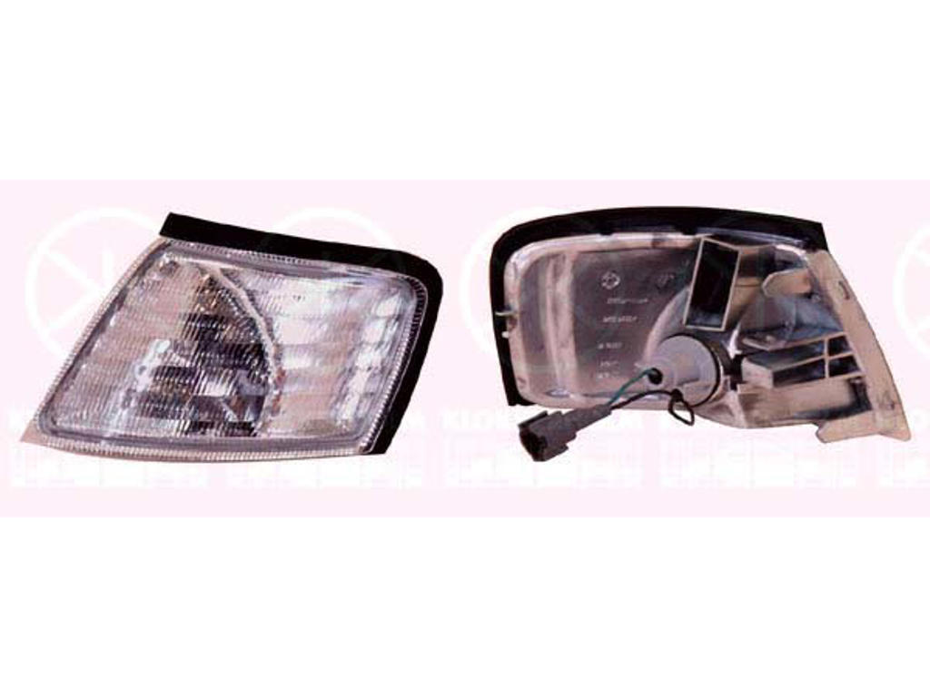 Direction Indicator, with bulb holder, white, Left