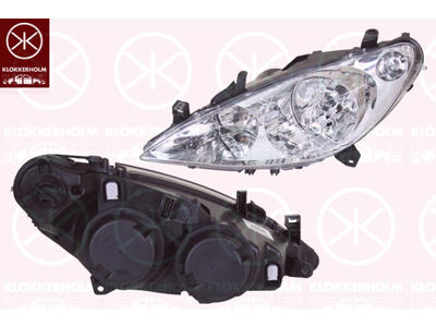 Huvudstrålkastare, H7/H1/H1, med stäämotor för lysviddsreglering, Valeo, Vänster, Ljusstyrka [lx]: 17.5