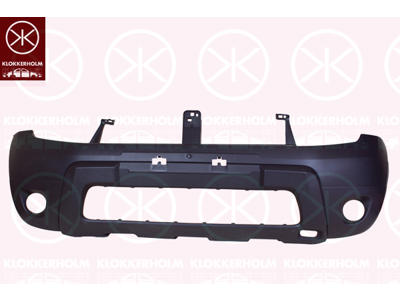 Bumper, Partial primed, Front, with hole(s) for fog lights