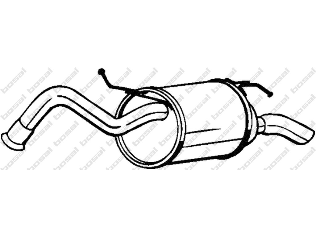 Rear Muffler, See accessories list for additionally required parts:  