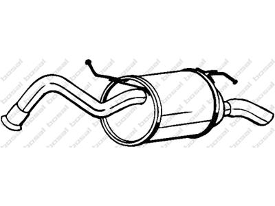 Rear Muffler, See accessories list for additionally required parts:  