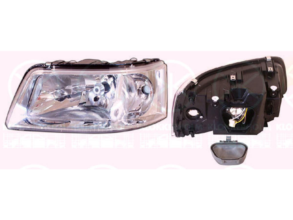 Headlight, H4, with motor for headlamp levelling, Left, Illuminance [lx]: 17.5