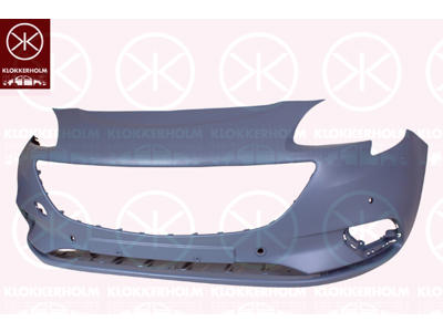 Bumper, w/primer, Front, with hole(s) for park distance control, Number of bores: 4, not for trim level: OPC