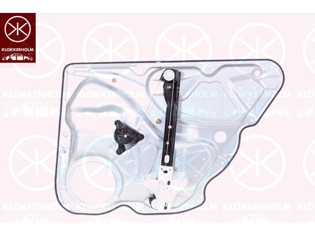 Window Regulator, 4/5-drs, OE-type, without electric motor, Electric, Right Rear, with bolted-on plate