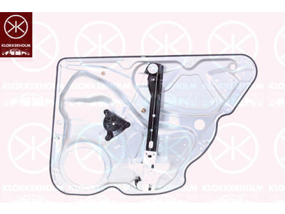 Window Regulator, 4/5-drs, OE-type, without electric motor, Electric, Right Rear, with bolted-on plate