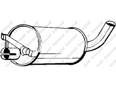 Centre Muffler, See accessories list for additionally required parts:  