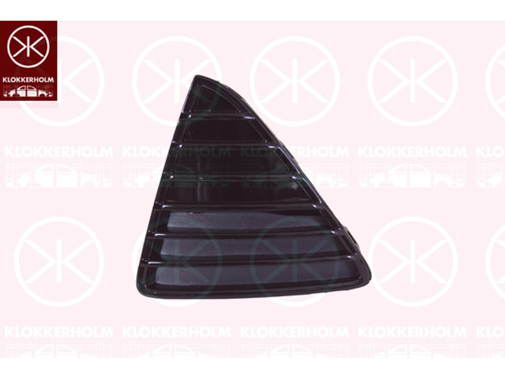 Ventilation Grille, bumper, for vehicles without park distance control, Right Front, black