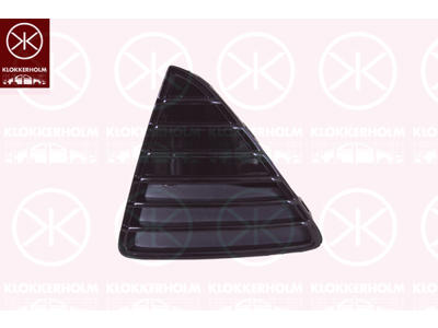 Ventilation Grille, bumper, for vehicles without park distance control, Right Front, black
