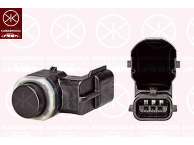 Sensor, parkeringshjælp, Valeo, Stikhusform: vinklet, Antal stikkontakter: 3, malbar, Ultralydsensor, foran og bagved