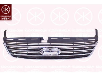 Kratka chlodnicy, Wariant wyposazenia: GHIA, chromowy/czarny, z listwa ozdobna
