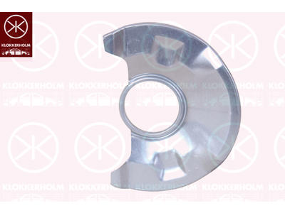Splash Guard, brake disc, Front Axle, Zinc-coated