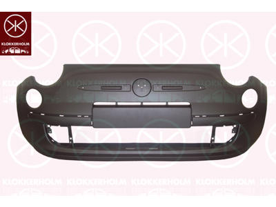 Bumper, w/primer, Front, with holes for trim/protective strip