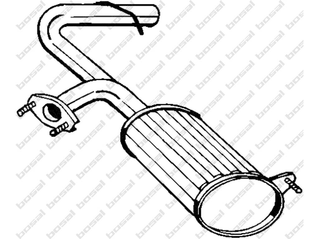 Rear Muffler, See accessories list for additionally required parts:  