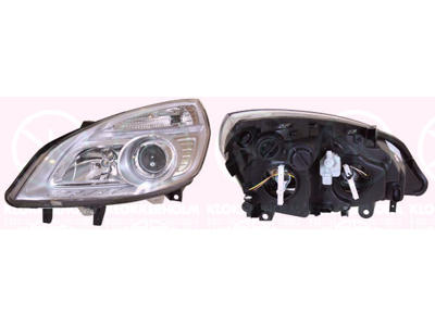 Headlight, Left, Illuminance [lx]: 20, H7/H1, Housing Colour: chrome, with motor for headlamp levelling