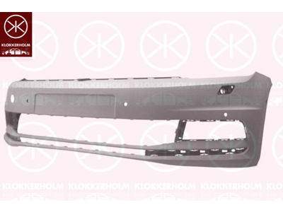 Bumper, w/primer, Front, with hole(s) for park distance control, with hole(s) for washer nozzle, Number of bores: 6