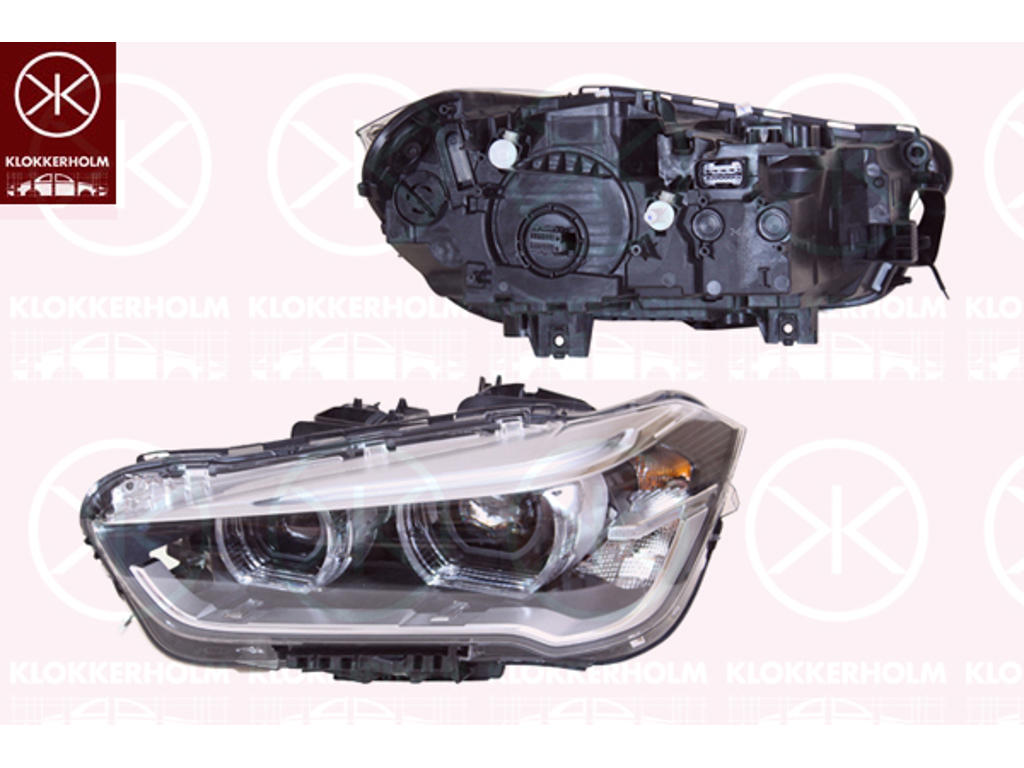 Headlight, Right, Illuminance [lx]: 17.5, LED, without lettering: BMW, Valeo