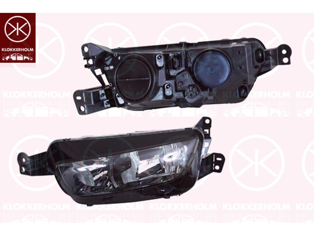 Headlight, Right, Illuminance [lx]: 20, H7/H7, with motor for headlamp levelling, AL