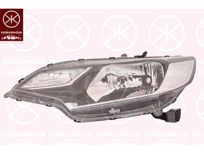 Headlight, Right, Model Year from: 2018, H4, PY21W, W5W, Housing Colour: chrome, without motor for headlamp levelling