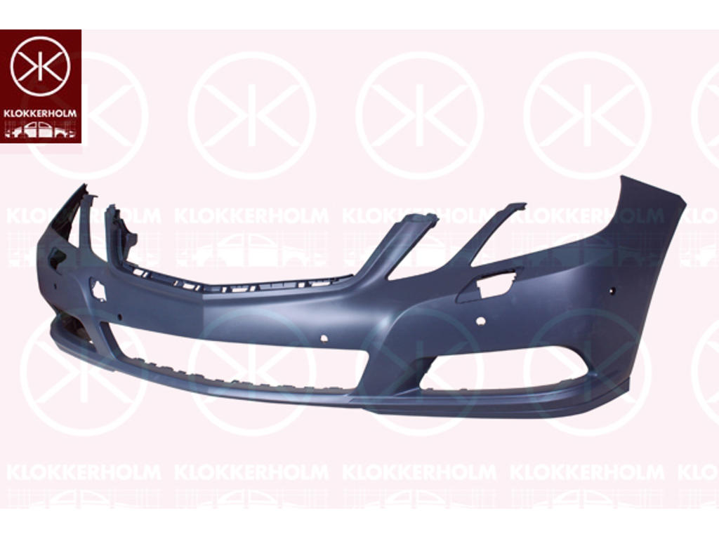 Bumper, w/primer, Classic, Elegance, Front, with hole(s) for park distance control, with hole(s) for washer nozzle