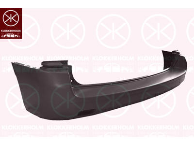 Bumper, short, Rear, black