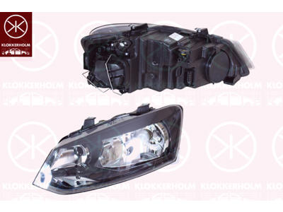 Headlight, H4, with motor for headlamp levelling, Left, Illuminance [lx]: 12.5