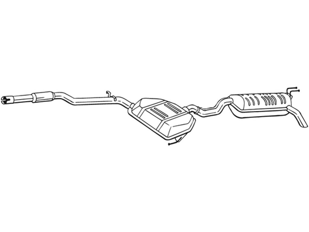 Rear Muffler, See accessories list for additionally required parts:  