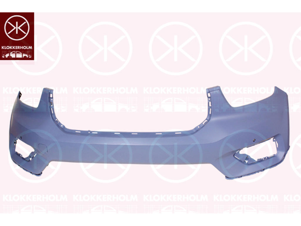 Bumper, w/primer, Front, with hole(s) for park distance control, Number of bores: 2