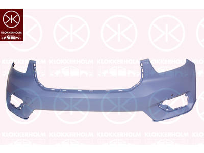 Bumper, w/primer, Front, with hole(s) for park distance control, Number of bores: 2