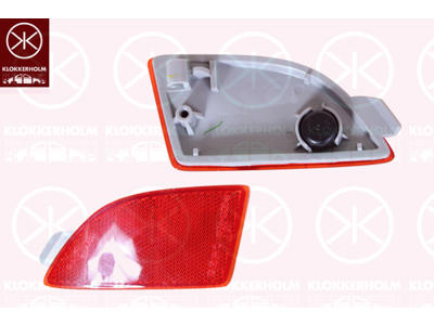 Reflector, 5-drs, red, Left Rear