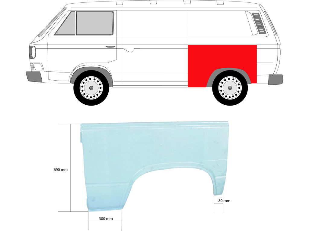 Quarter Panel, Wheel Arch Border, Right Rear, Lower Section