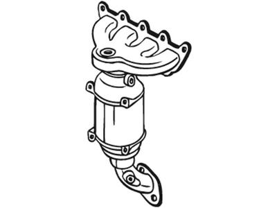 Catalytic Converter, with mounting parts, Euro 4