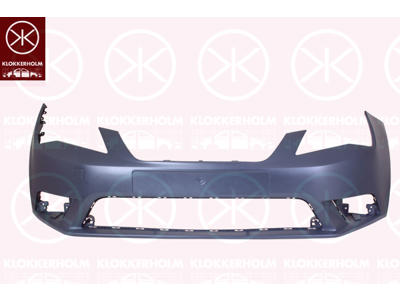 Bumper, w/primer, Front, with hole(s) for fog lights