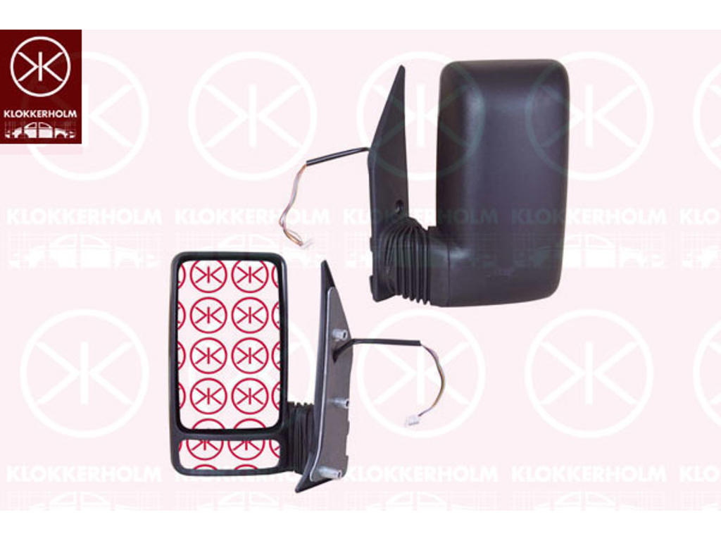 Exterior Mirror, Left, for electric mirror adjustment, Short mirror arm, Length [cm]: 10, Heatable, Convex
