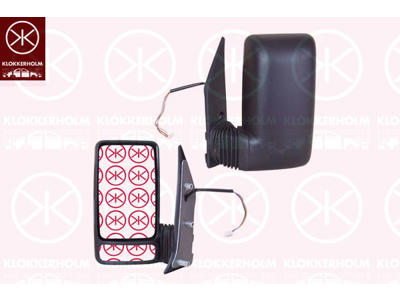 Exterior Mirror, Left, for electric mirror adjustment, Short mirror arm, Length [cm]: 10, Heatable, Convex
