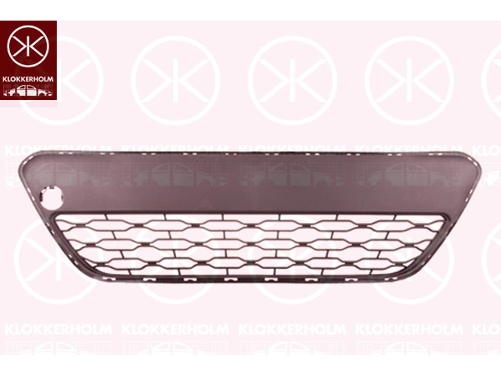Grille de ventilation, pare-chocs, avant, gris foncé