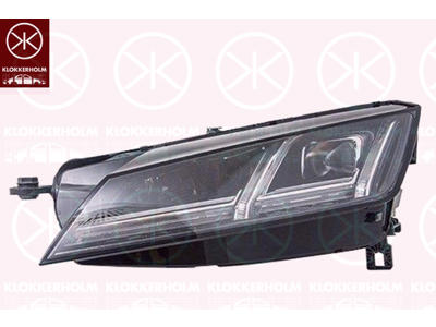 Headlight, Left, LED, with daytime running light (LED), without LED control unit for daytime running-/position ligh, Number of light functions: 8, with motor for headlamp levelling, AL