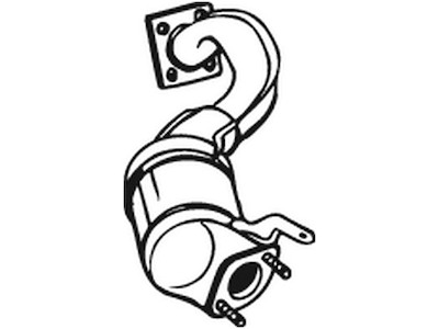 Catalytic Converter, with mounting parts, Euro 5, with environmental seal: 001