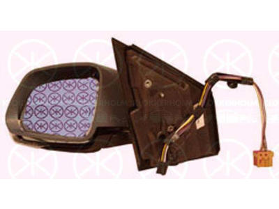 Exterior Mirror, w/primer, with indicator, for electric mirror adjustment, Aspherical, Heatable, Left