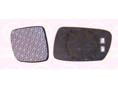 Mirror Glass, exterior mirror, Convex, Heatable, blue, Right