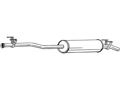 Centre Muffler, See accessories list for additionally required parts:  