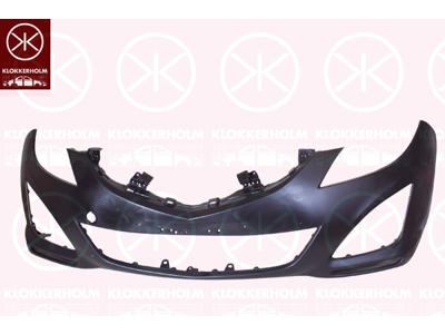 Bumper, w/primer, Front, with hole(s) for park distance control, with hole(s) for washer nozzle
