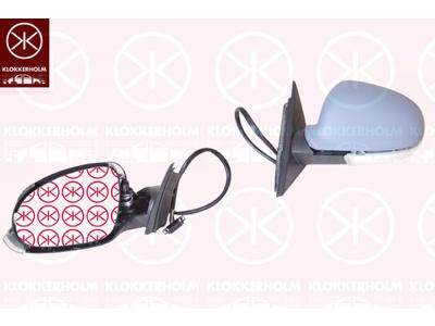 Exterior Mirror, w/primer, with reading light, with indicator, for electric mirror adjustment, Aspherical, Heatable, Left