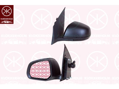 Exterior Mirror, Right, w/primer, Convex