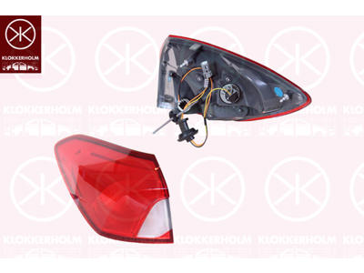 Kombinationsbackljus, Höger, ytterdel, Fordonsutrustningslinje/-variant: Niveau 1, med lamphållare, Varroc