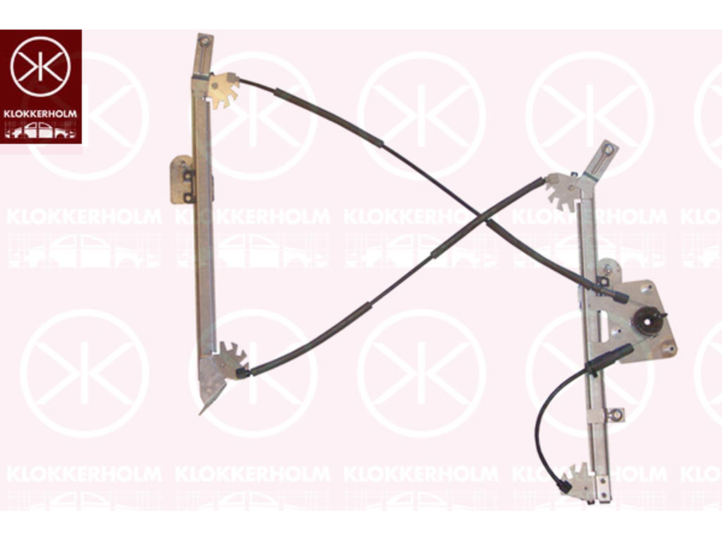 Window Regulator, 2-dr, without electric motor, Electric, Left Front
