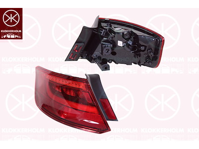 Tail Light Assembly, 5-drs, Right, Outer section, LED, with bulb holder, AL