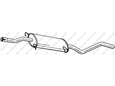 Centre Muffler, See accessories list for additionally required parts:  