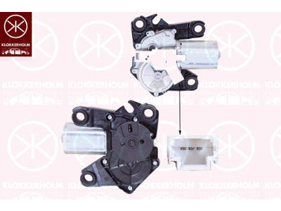 Wiper Motor, Rear, for vehicles with hinged rear window, Voltage [V]: 12