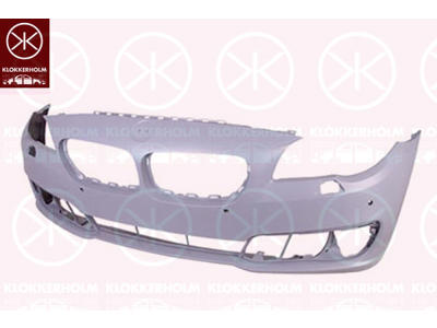 Bumper, w/primer, Front, with hole(s) for park distance control, with hole(s) for washer nozzle, Trim Level: facelift