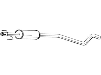 Centre Muffler, See accessories list for additionally required parts:  